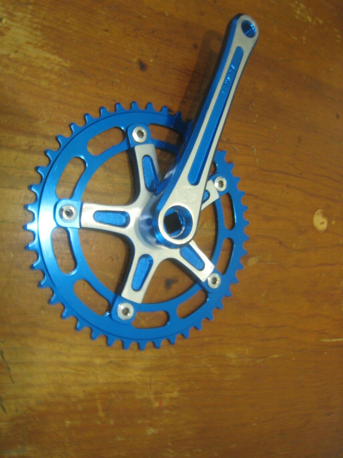 BLUE Takagi Tourney 165 Drive Side Crank 44 C RING OLD SCHOOL BMX MINTY UNUSED - Fresh Stock Dated December 2025