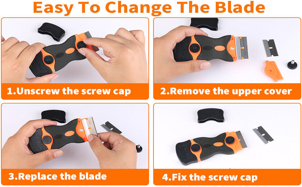 Razor Blade Scraper Tool Set Cleaning Scraper Tool for Scraping Window and Glass - Fresh Stock Dated February 2026