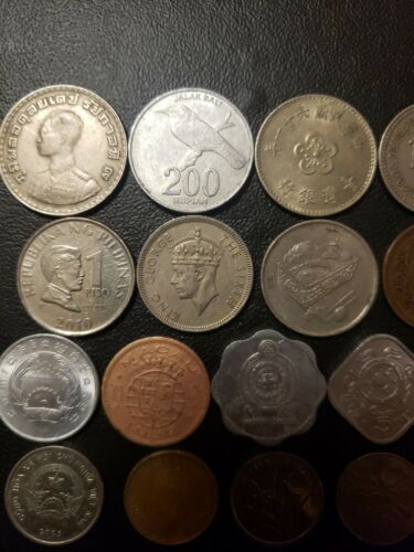 Asian 1921-2010  lot of 18 circulated coins, 18 dif.countries,  denominations... - Fresh Stock Dated February 2026