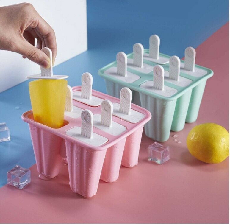 Moldes caseros para paletas de hielo Cepillo 6 cavidades - Embudo de silicona - Fresh Stock Dated December 2025