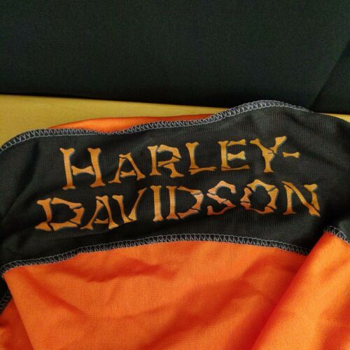 Harley Davidson Motorcycle Helmet Bag Dust Cover Black Orange with Drawstring - Fresh Stock Dated February 2026