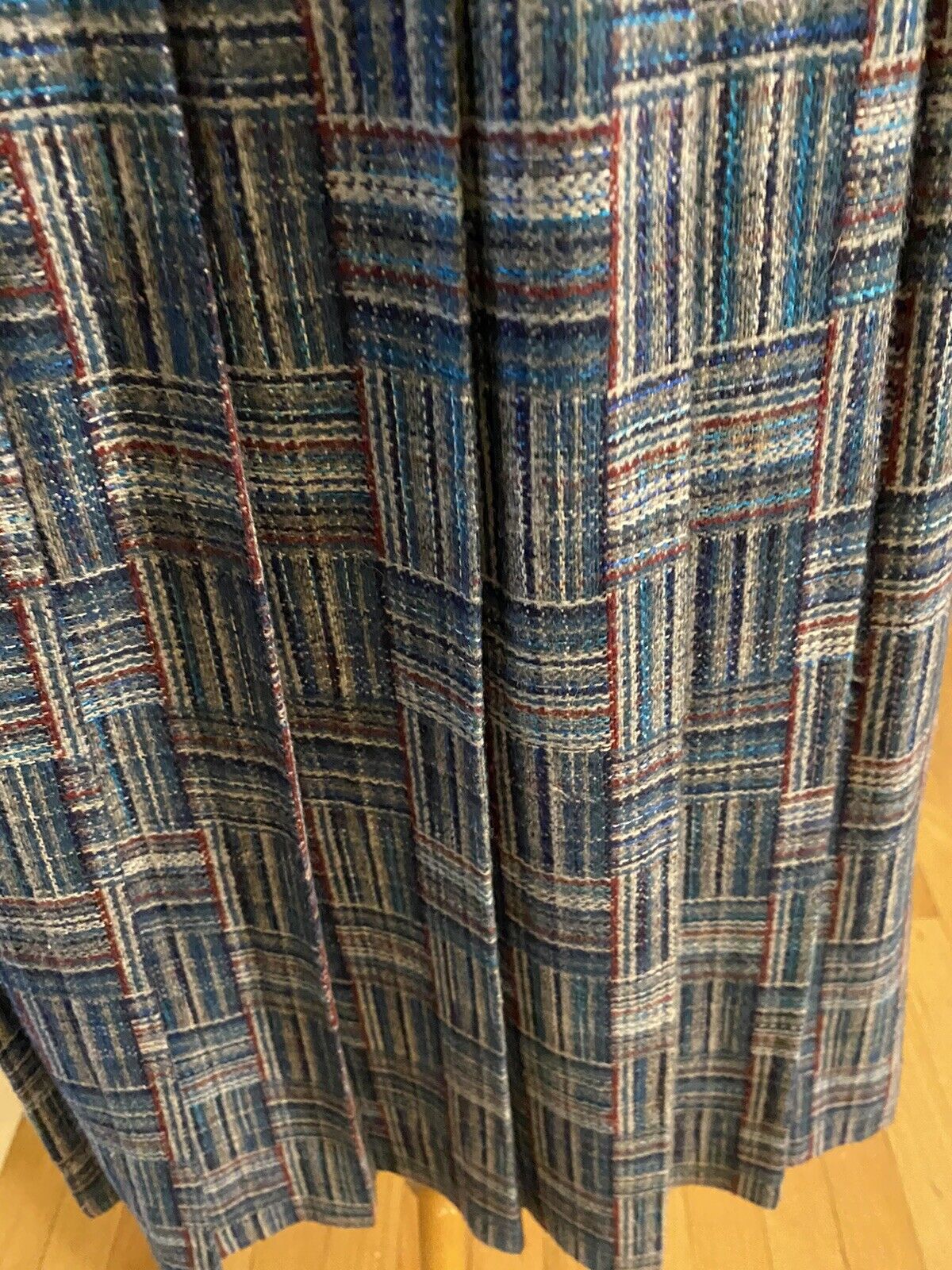 Vintage ADOLPH SCHUMAN Wool Plaid Pleated Skirt Waist 26” USA - Fresh Stock Dated March 2026