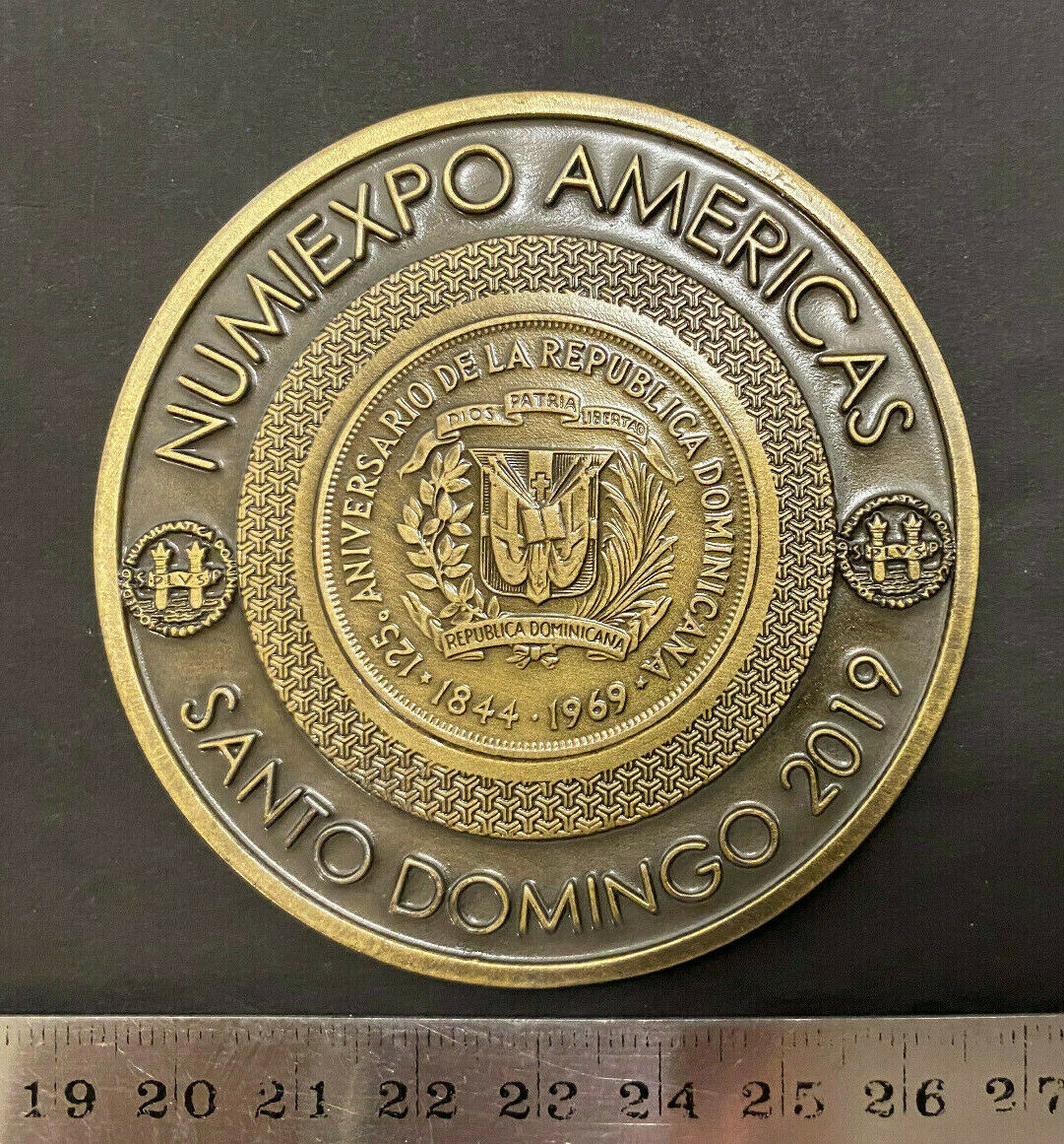 Republica Dominicana 2019, 50 ANIVERSARIO SND 1969-2019, bronce, 2.2oz - Fresh Stock Dated February 2026