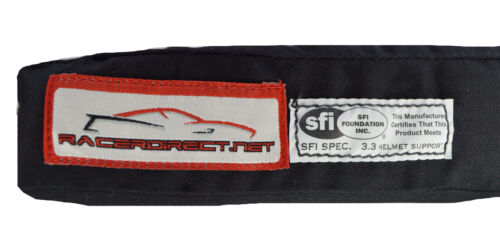 HELMET NECK SUPPORT BLACK 360 CIRCLE ADULT NECK BRACE SFI 3.3 KART - Fresh Stock Dated February 2026