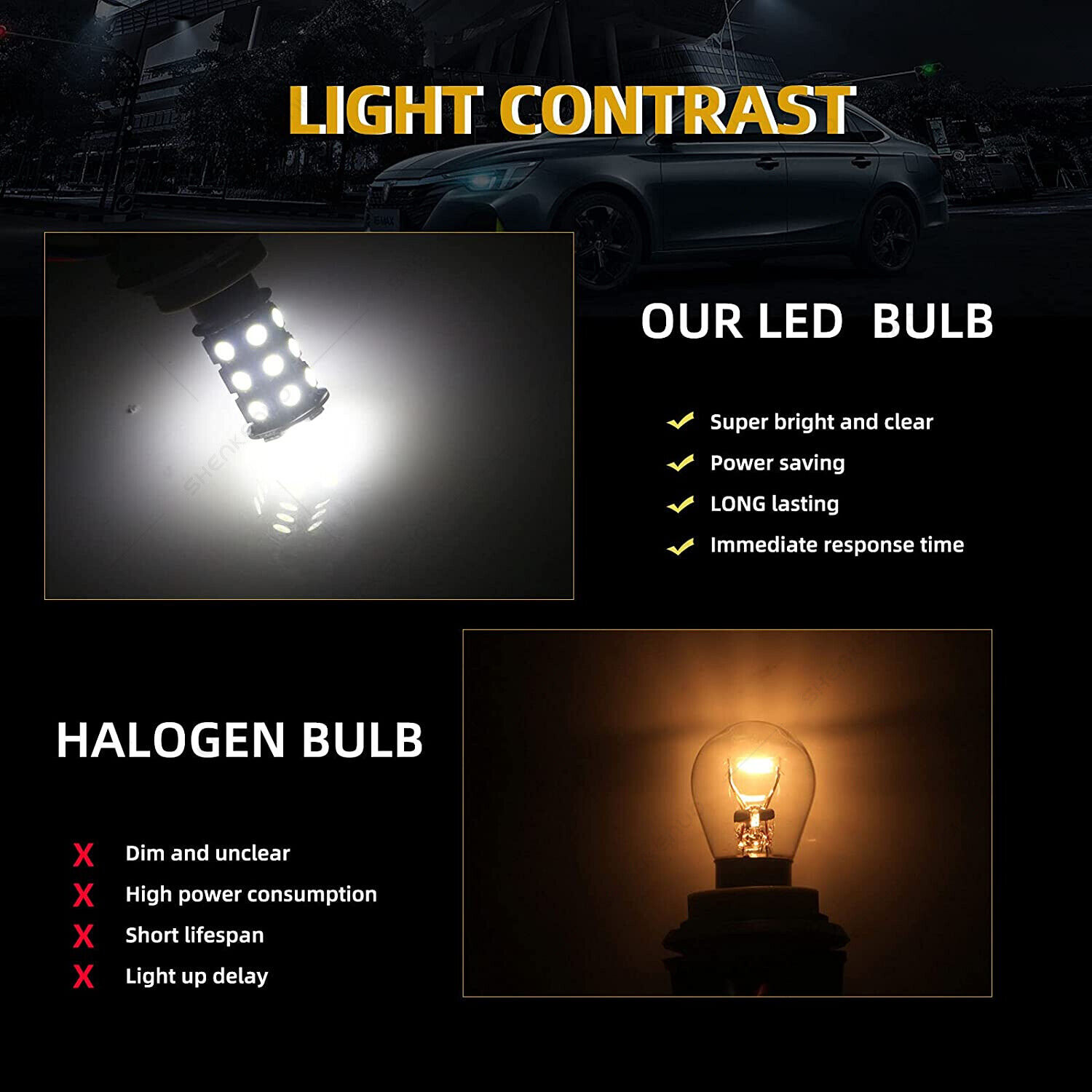 For Honda Interceptor VF500F VF700F VFR700F/F2 - 2X 1034 LED Parking Light Bulbs - Fresh Stock Dated February 2026