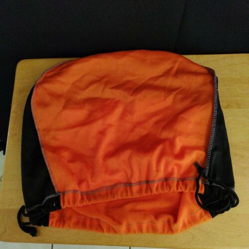 Harley Davidson Motorcycle Helmet Bag Dust Cover Black Orange with Drawstring - Fresh Stock Dated February 2026