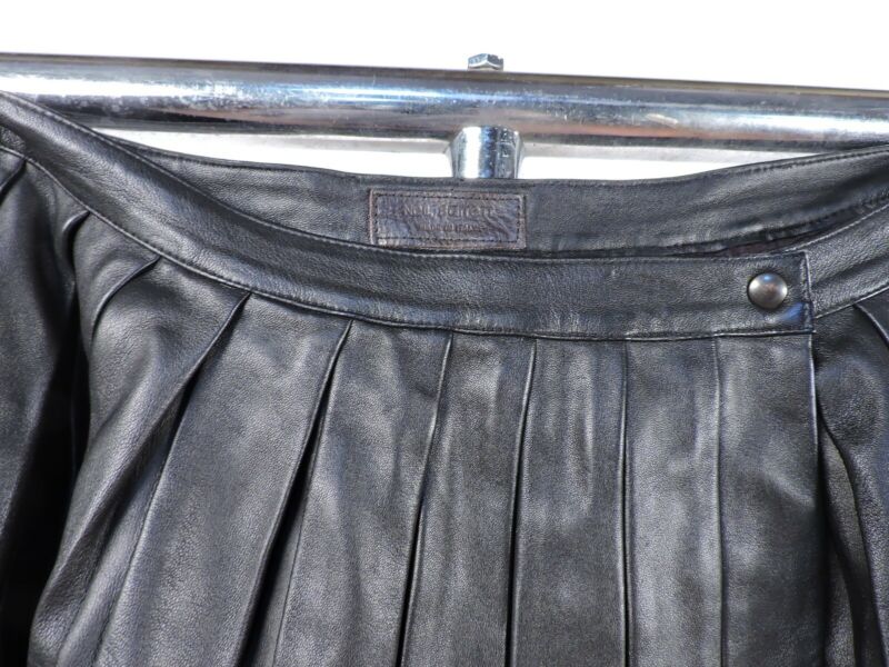 VINTAGE 1990’S DESIGNER NEIL BARRETT LEATHER SKIRT MADE IN ITALY - Fresh Stock Dated December 2025