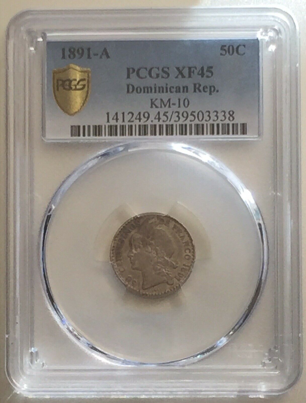 Dominican Republic Silver 1891 A 50 Centesimos Scarce - Fresh Stock Dated December 2025