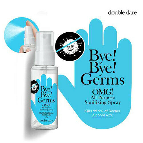 [ DOUBLE DARE ] Bye! Bye! Germs OMG! Hand Sanitizer Spray 50ml (1.7 oz) 18 PACK - Fresh Stock Dated February 2026