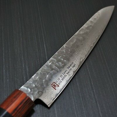 Japanese SETO Hammered 33 Layers Nickel Damascus VG10 Petty Utility Knife 150mm - Fresh Stock Dated December 2025