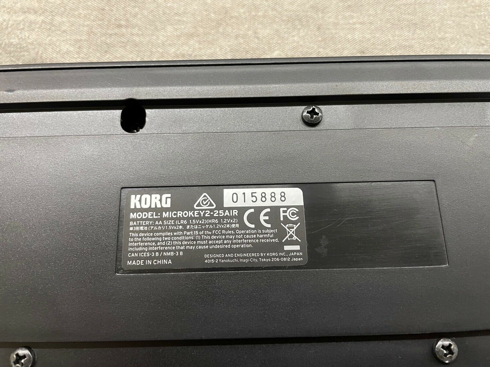 Korg microKEY Air 25-Key Wireless Bluetooth and USB MIDI Controller - Used - Fresh Stock Dated February 2026