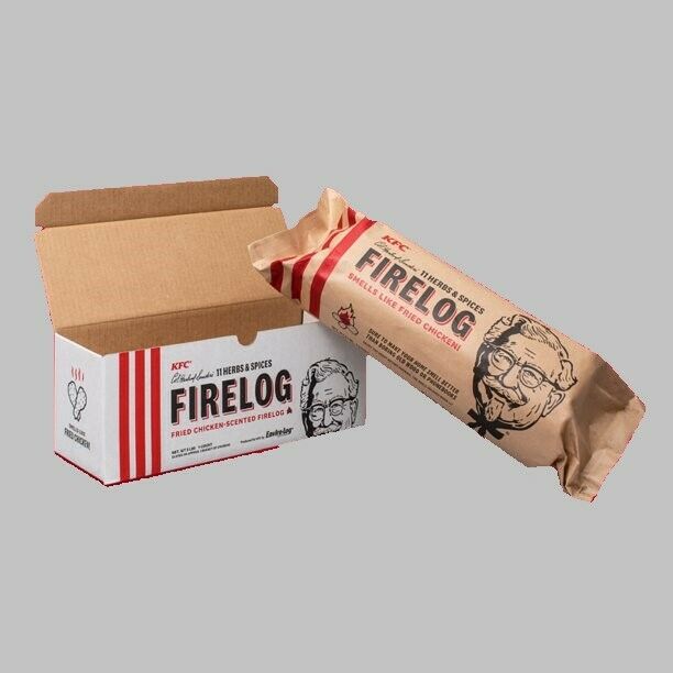 KFC 11 Herbs & Spices Limited Edition 2020 Wood Fire Log New Home Fireplace - Fresh Stock Dated December 2025