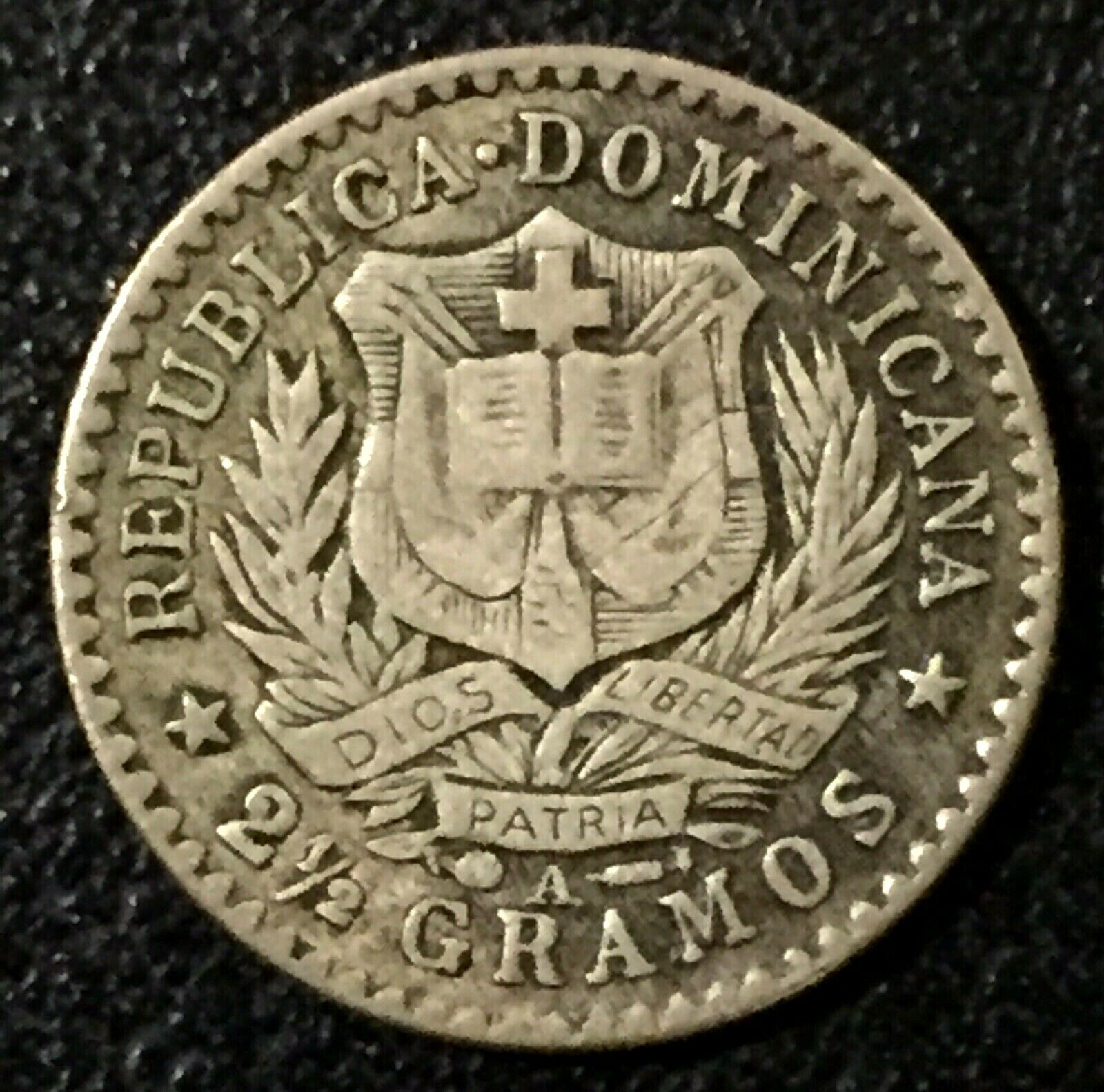 DOMINICAN REPUBLIC 10 Centavos 1897-A Silver VF - Fresh Stock Dated December 2025