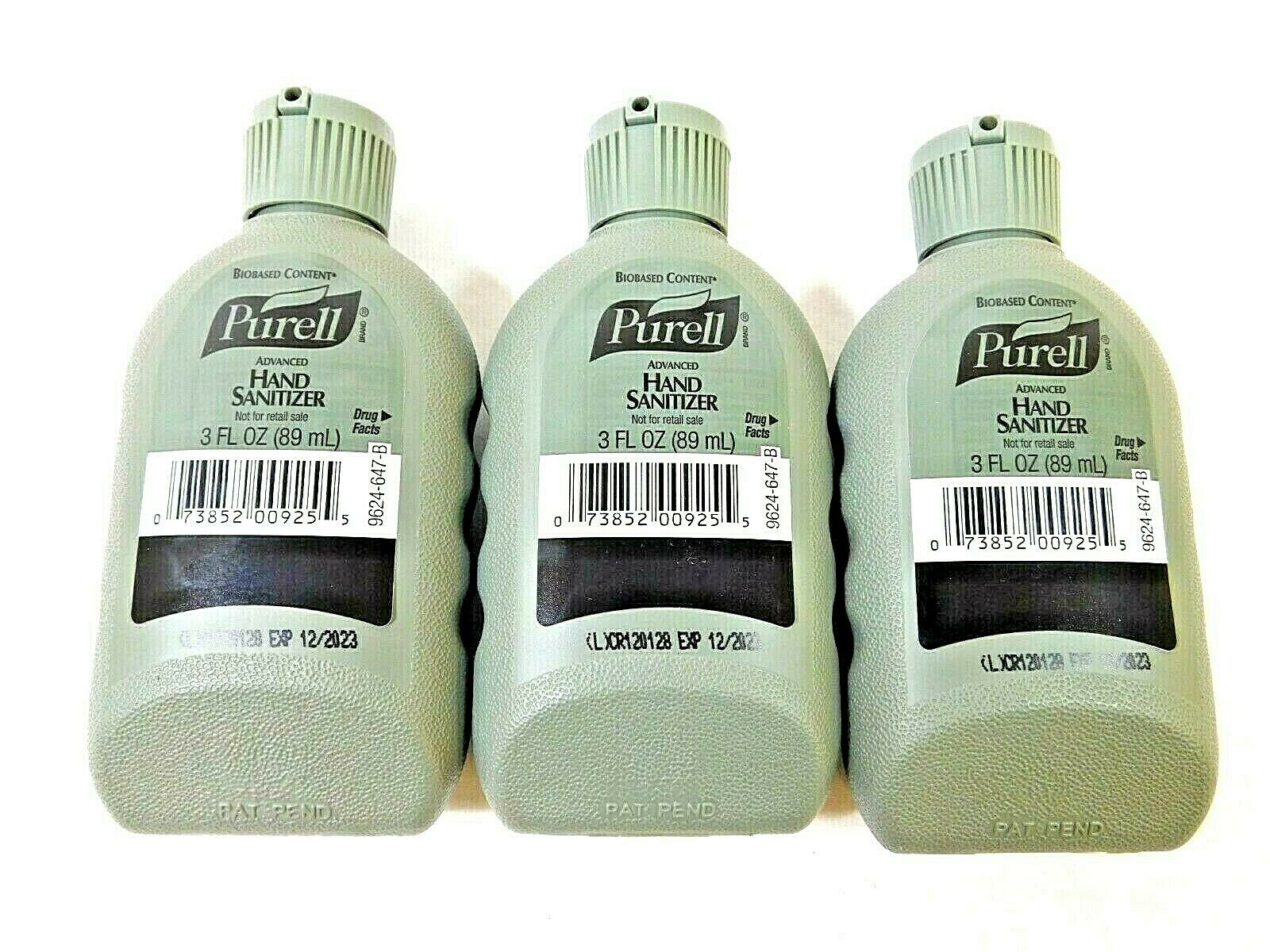 Purell 9624-24 Advanced Hand Sanitizer 3 oz Gel Squeeze Bottle (Pack of 3) - Fresh Stock Dated February 2026