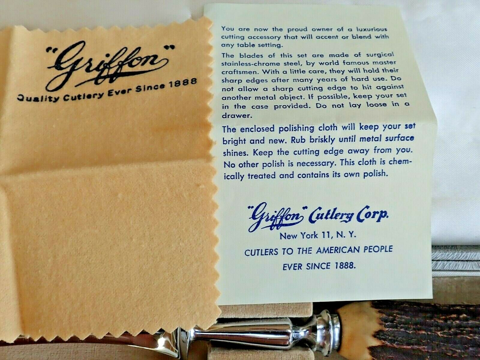 Griffon Cutlery 8-Piece Steak Knife Set, Stainless Steel, Sheffield England - Fresh Stock Dated December 2025