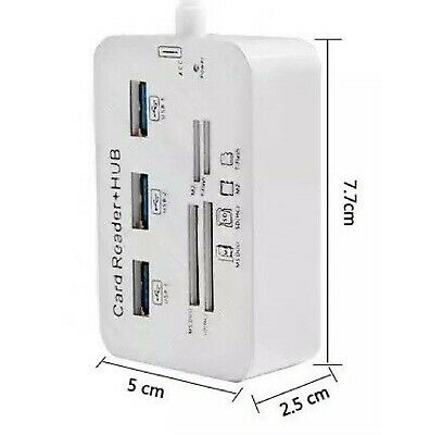Sunvision 3-Port USB 3.0 Hub with 4-in-1 MS/SD/M2/TF Memory Card Reader - Fresh Stock Dated February 2026