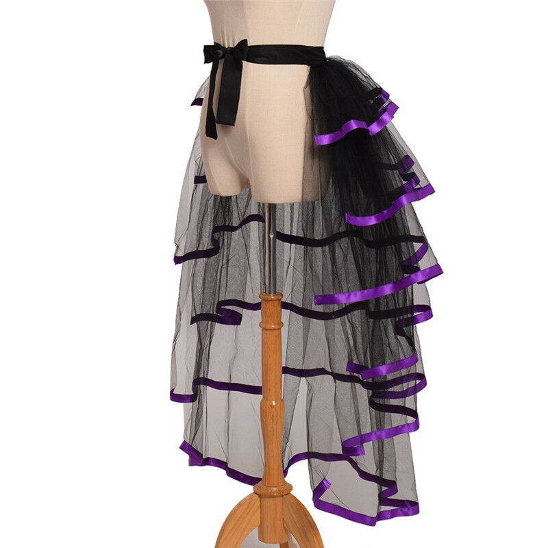 Victorian Steampunk Tie-on Bustle Skirt Gothic Party Tutu Belt Lace Over Skirt - Fresh Stock Dated December 2025