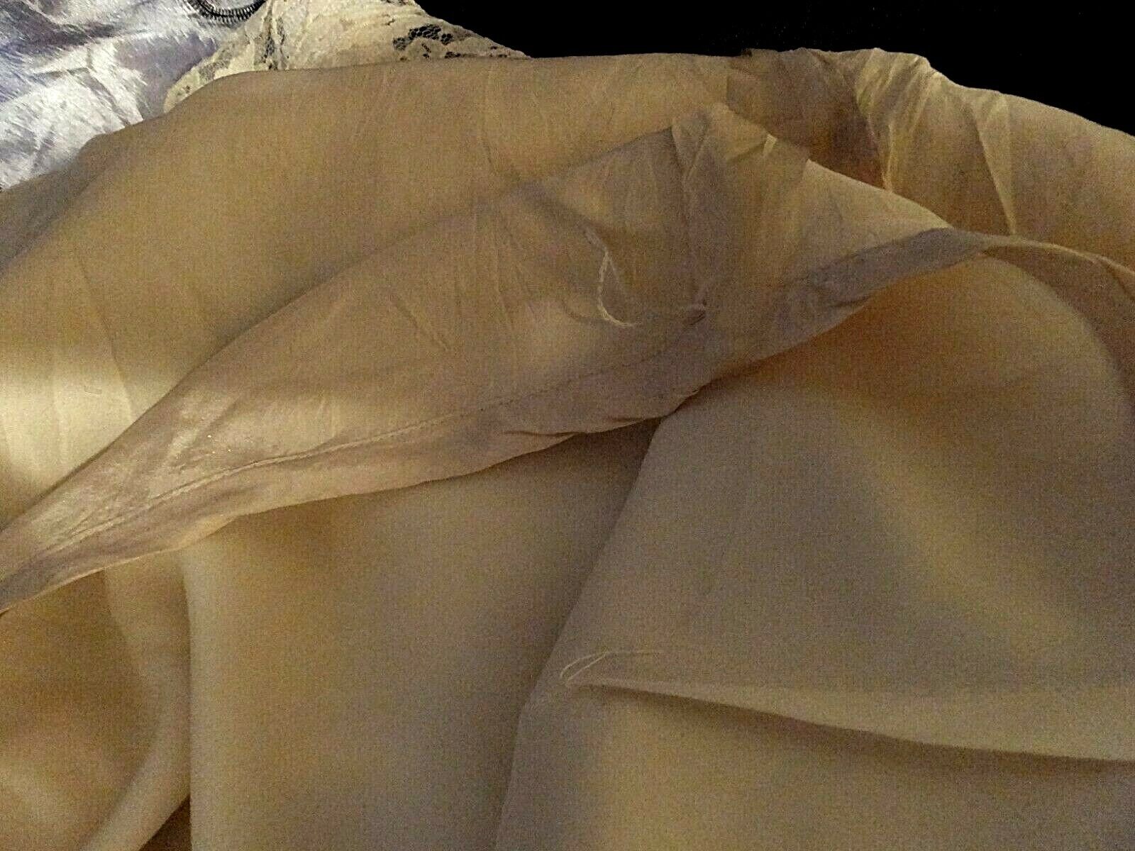 Vintage Wet Seal, SZ 9, Cream Silk Skirt, Beautiful, Lined, Lace Bottom, Soft - Fresh Stock Dated December 2025