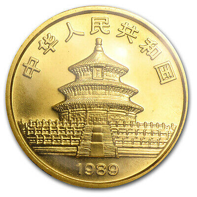 1989 China 1 oz Gold Panda Small Date BU (Sealed) - SKU #8964 - Fresh Stock Dated February 2026