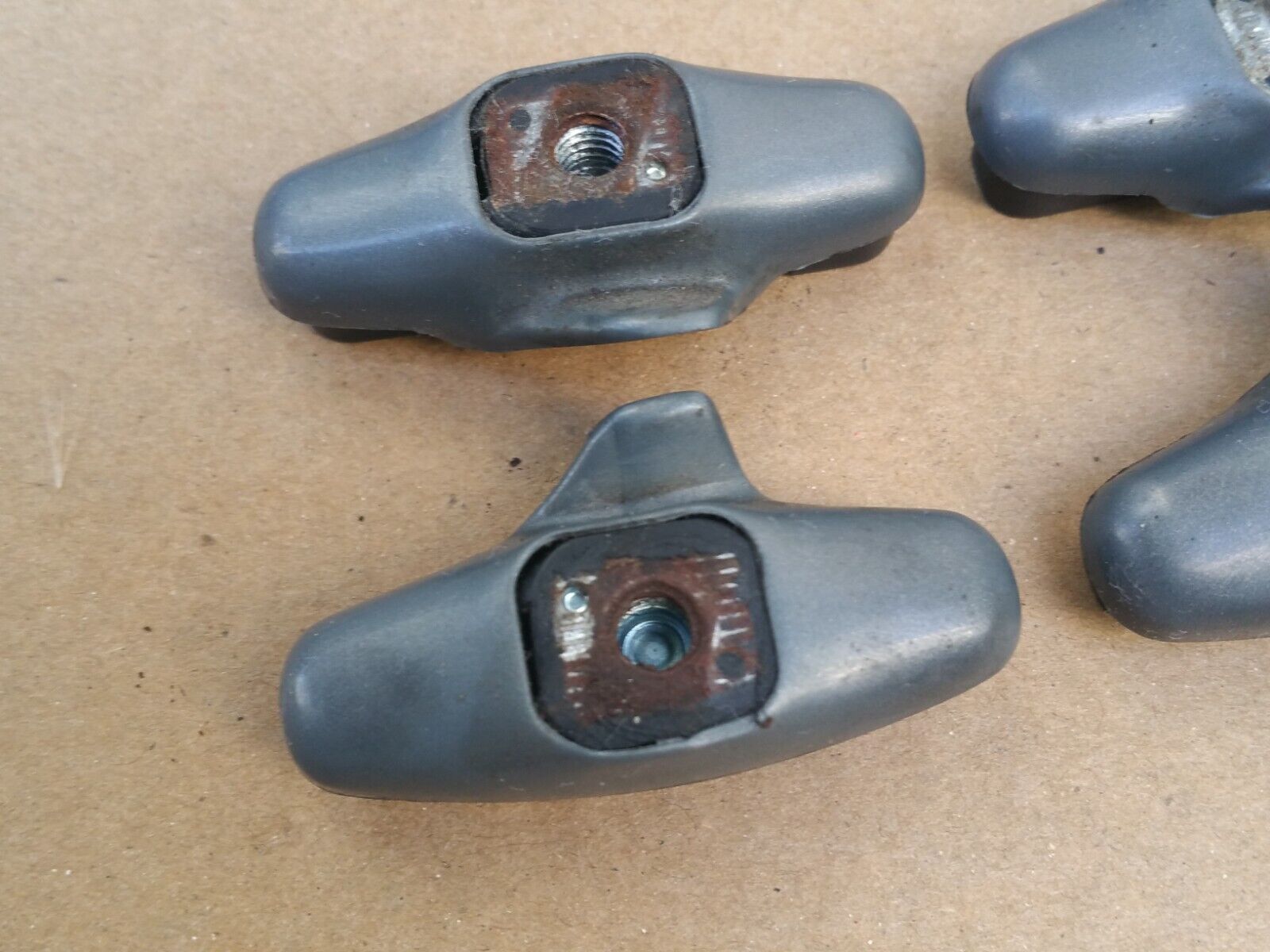 Set of 4 Vintage 90s Shimano 600 Road Bike Brake Pads Blue Gray Metallic Shell - Fresh Stock Dated February 2026