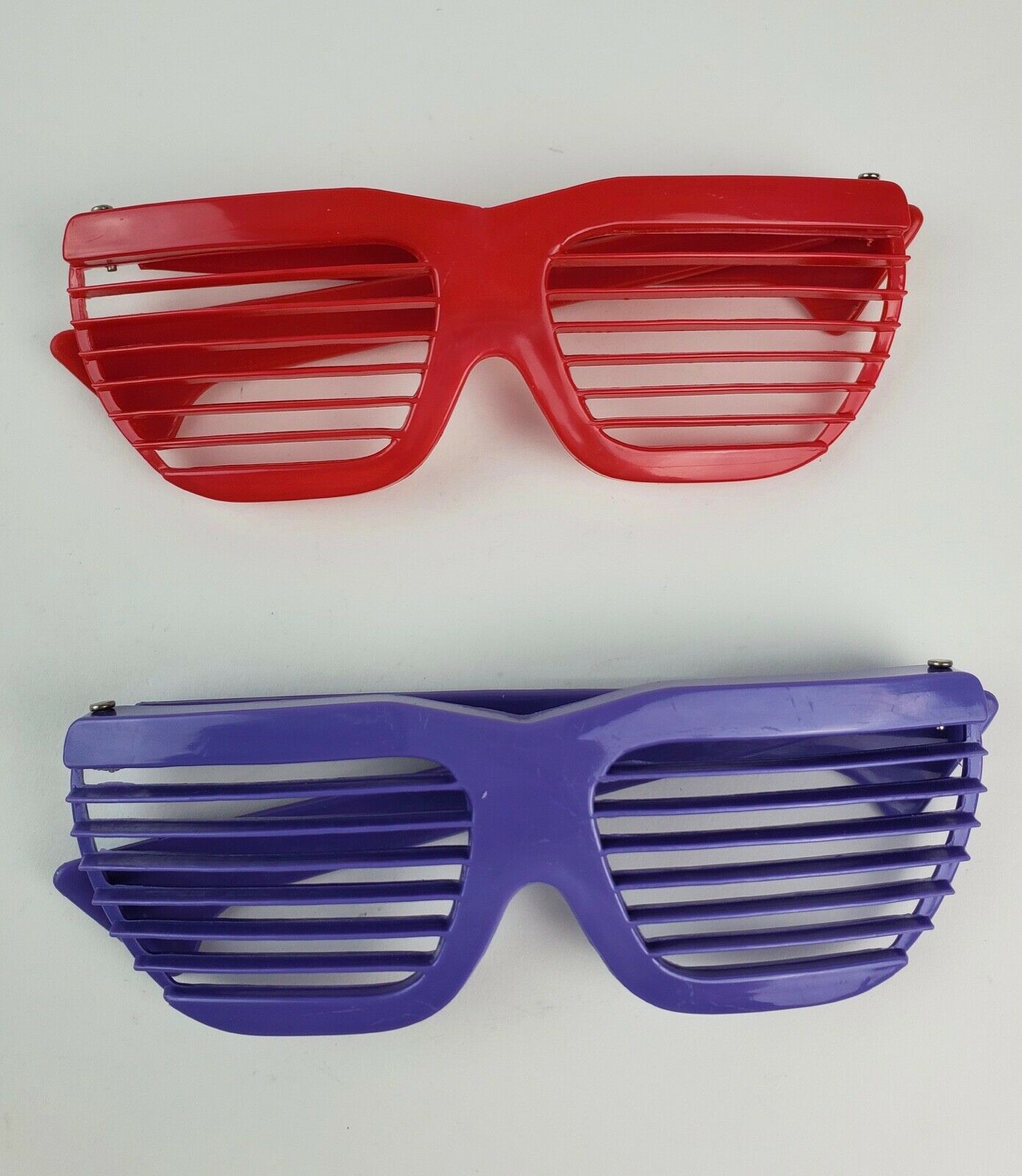 Authentic 1980's vintage Shutter Shades Strawberry Red sunglasses slats NOS - Fresh Stock Dated February 2026