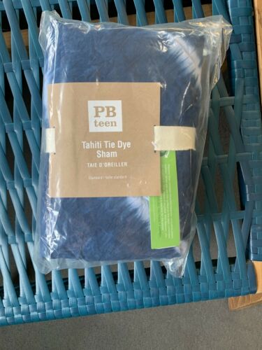 Pottery Barn Teen Kids Tahiti Tie Dye Sham Standard  Blue 6 Available - Fresh Stock Dated December 2025