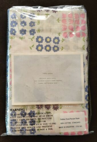 Pottery Barn Kids Dottie's Floral Percale Ruffled Edge Pillow Sham 100% Cotton - Fresh Stock Dated December 2025
