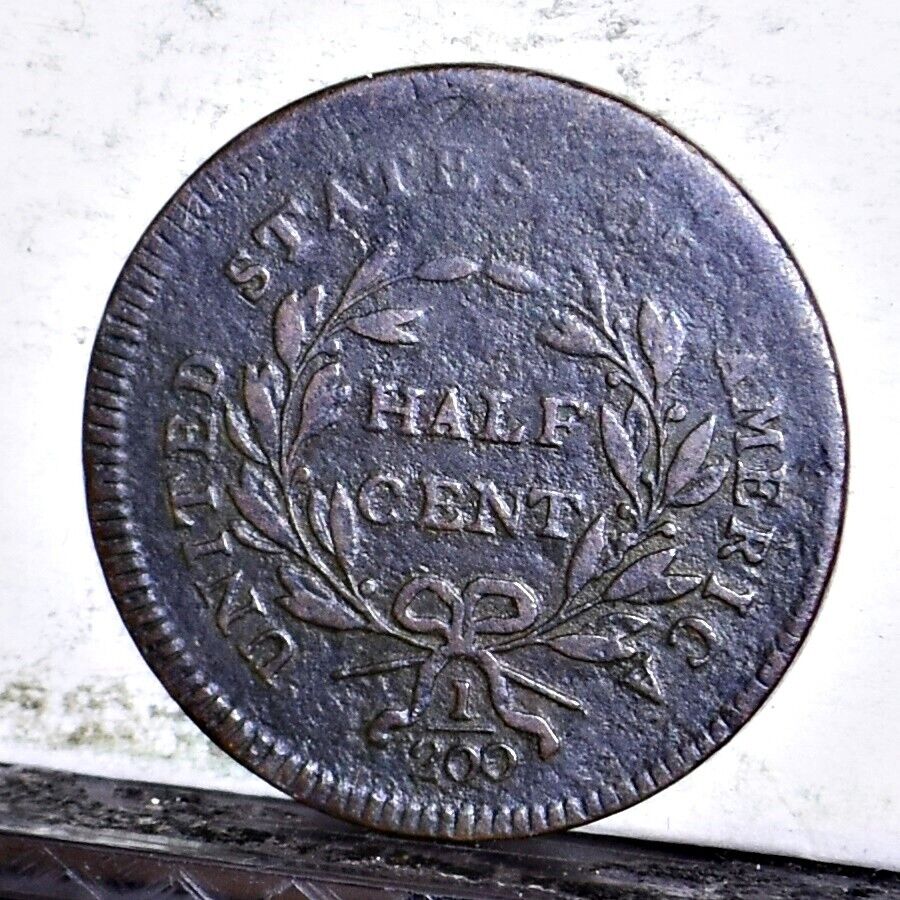 1795 Half Cent - No Pole - VG/F Details (#46111) - Fresh Stock Dated February 2026