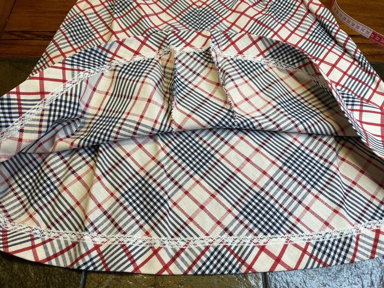 NOS VTG 60s/70s SUMMIT OF BOSTON Textured Plaid Pleated A-Line Skirt 18 MED/LAR? - Fresh Stock Dated March 2026