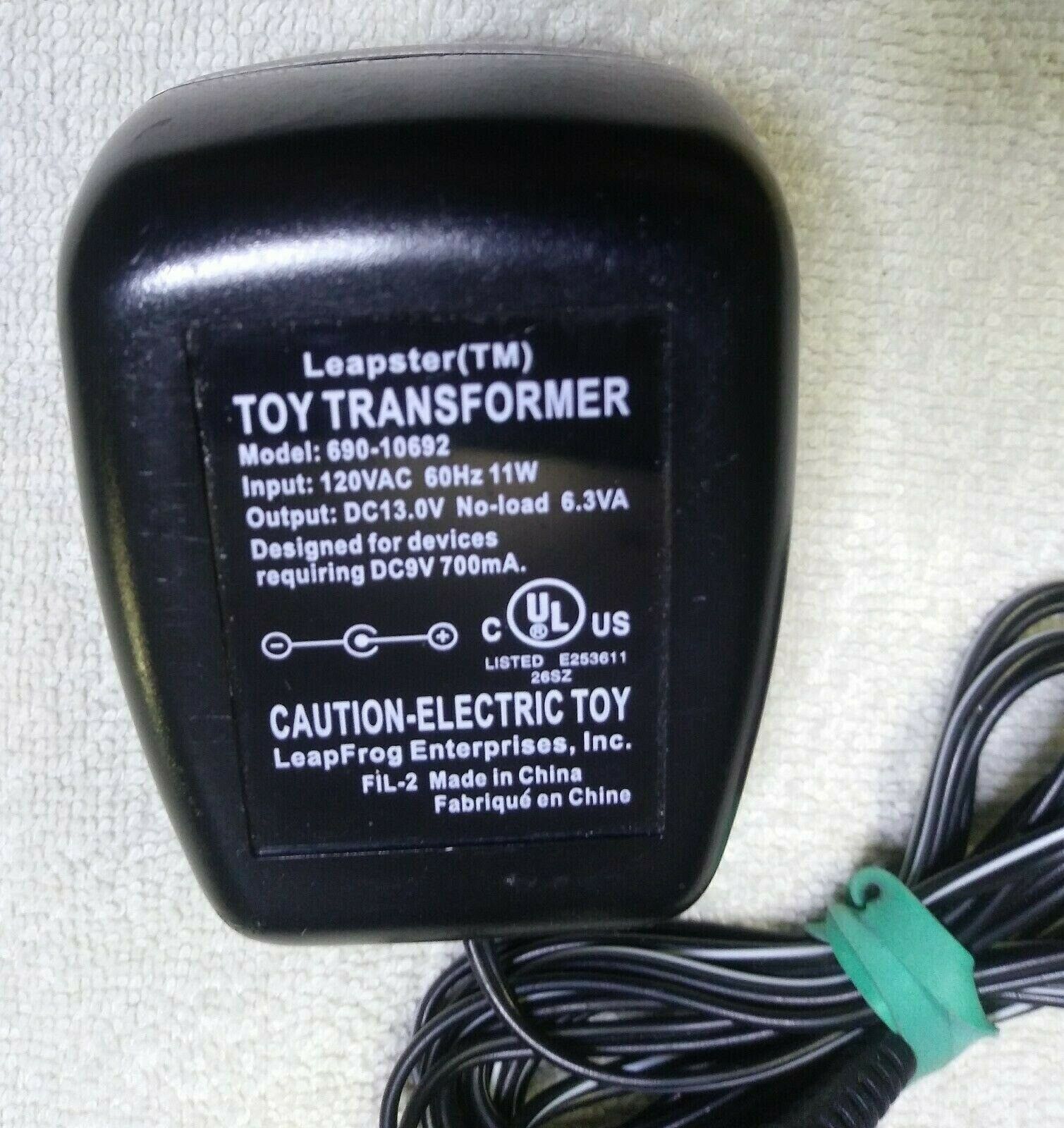 Leapster 690-10692 Toy Transformer AC Adapter Charger Output 13V - Fresh Stock Dated December 2025