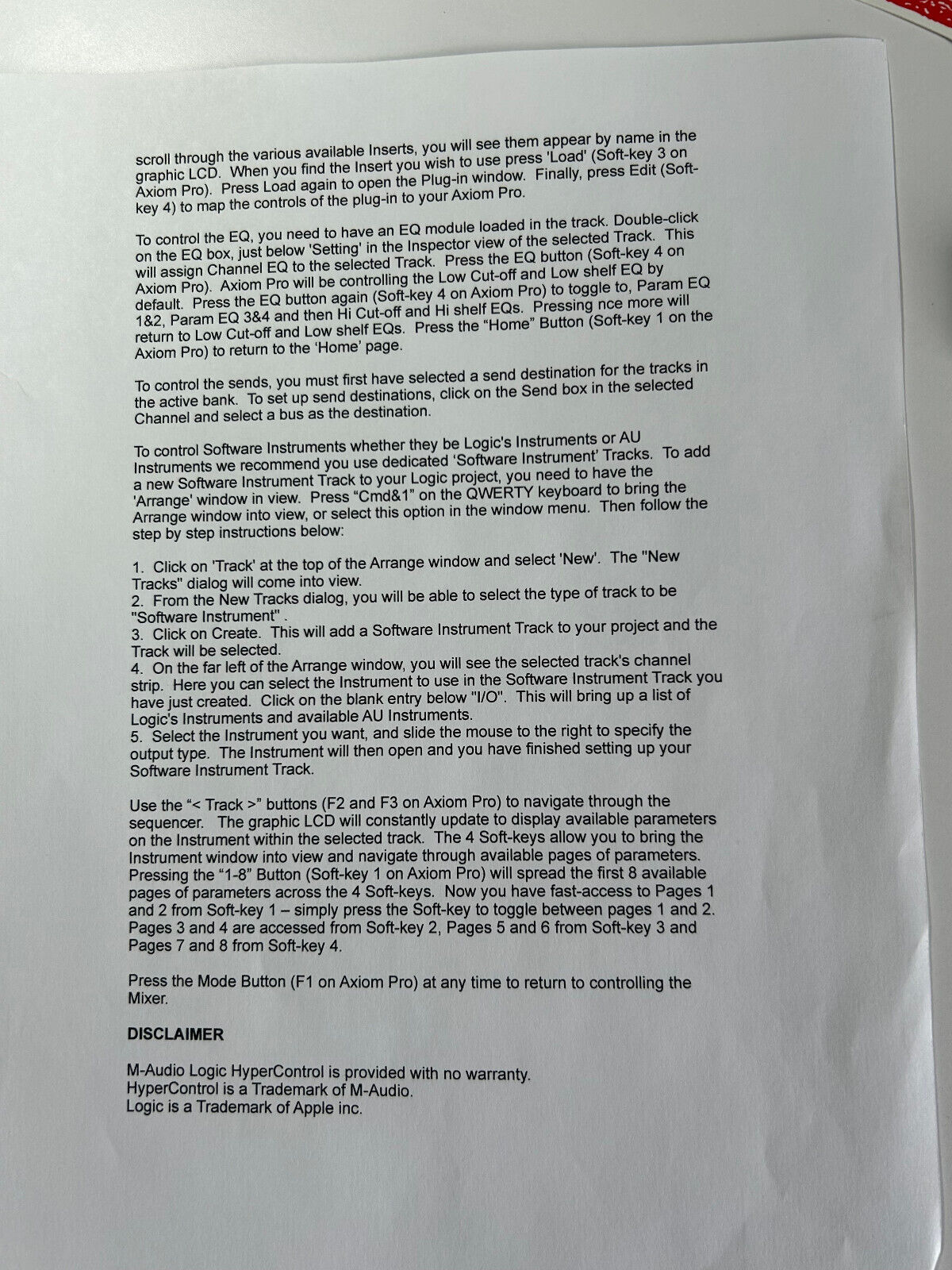 M AUDIO AXIOM PRO 61 USB MIDI CONTROLLER KEYBOARD - Fresh Stock Dated February 2026