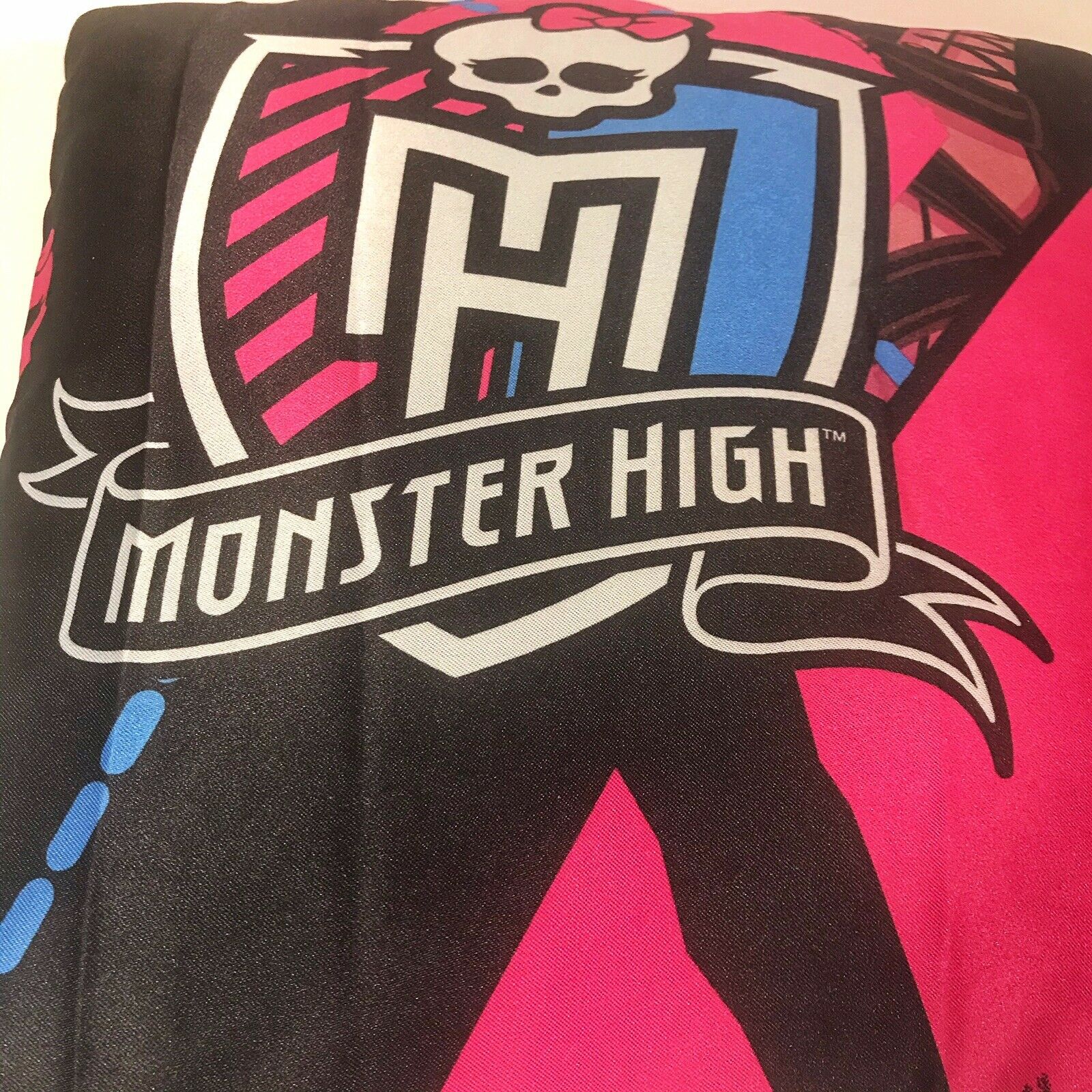 Handmade Monster High Pillow Pink Satiny Fabric 15