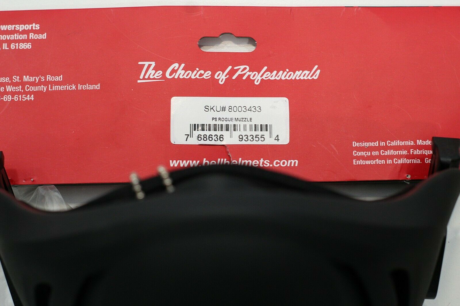 Bell Helmets Spareparts (Rogue Muzzle) - Fresh Stock Dated February 2026