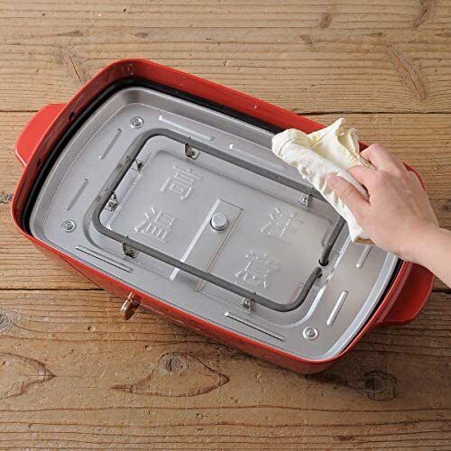 BRUNO compact hot plate + ceramic coated pot 2-piece set (red) - Fresh Stock Dated February 2026