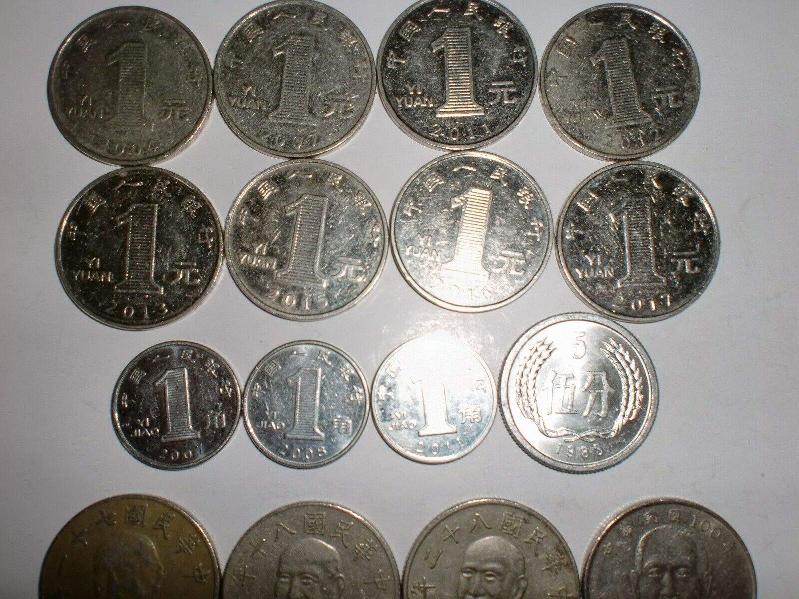 - CHINA COINS LOT - CHINA & TAIWAN COINS – 20  OLD & NEW COINS - 1981–2017/66Y - Fresh Stock Dated February 2026