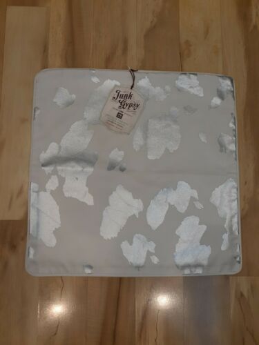 NWT Pottery Barn Teen Junk Gypsy Metallic Faux Cowhide Pillow Cover - Fresh Stock Dated December 2025