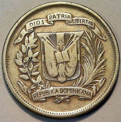 1952 Dominican Republic Medio 1/2 Peso Large World Silver Coin #248 - Fresh Stock Dated December 2025