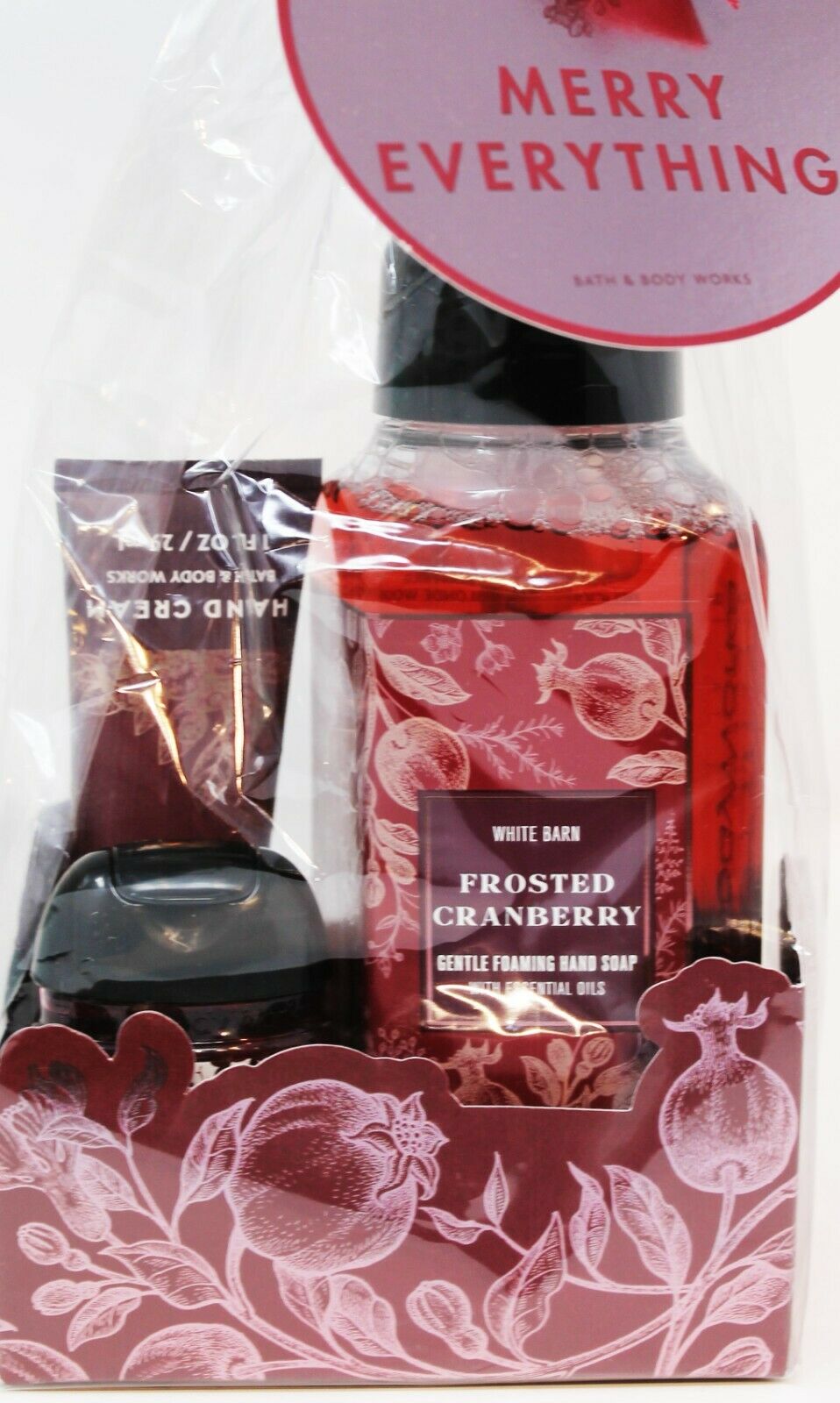 3pc Bath & Body Works Frosted Cranberry Foam Foaming Hand Soap Cream Sanitizer - Fresh Stock Dated February 2026