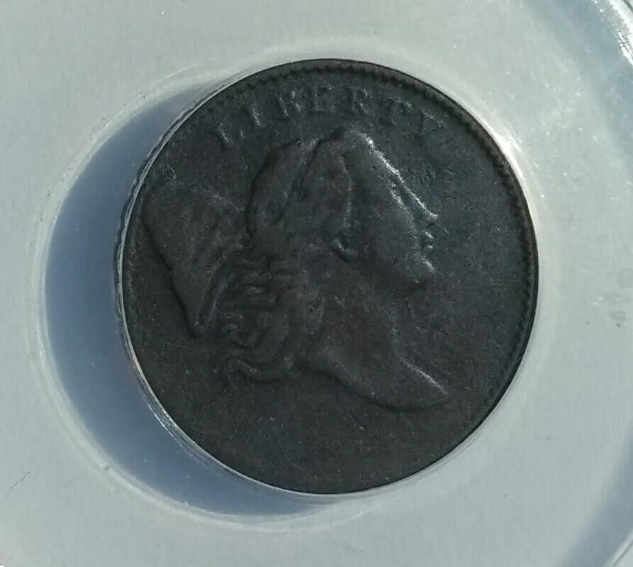 1794 half cent 1/2c  Liberty Cap C-1A - Lg Edge Letters BN - ANACS F 12 - Fresh Stock Dated February 2026