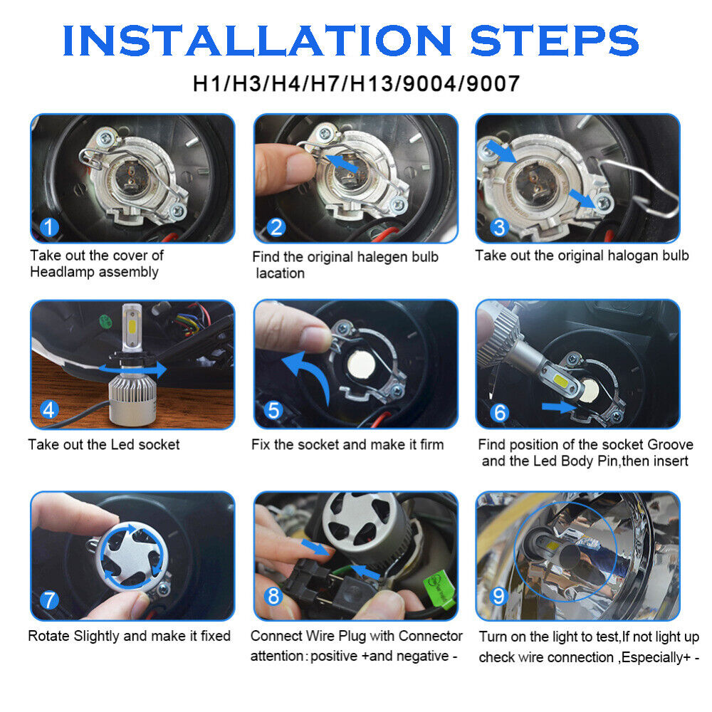 Ultra Bright H7 LED Headlight Bulbs Low Beam 6500K For HYUNDAI Sonata 2011-2014 - Fresh Stock Dated February 2026