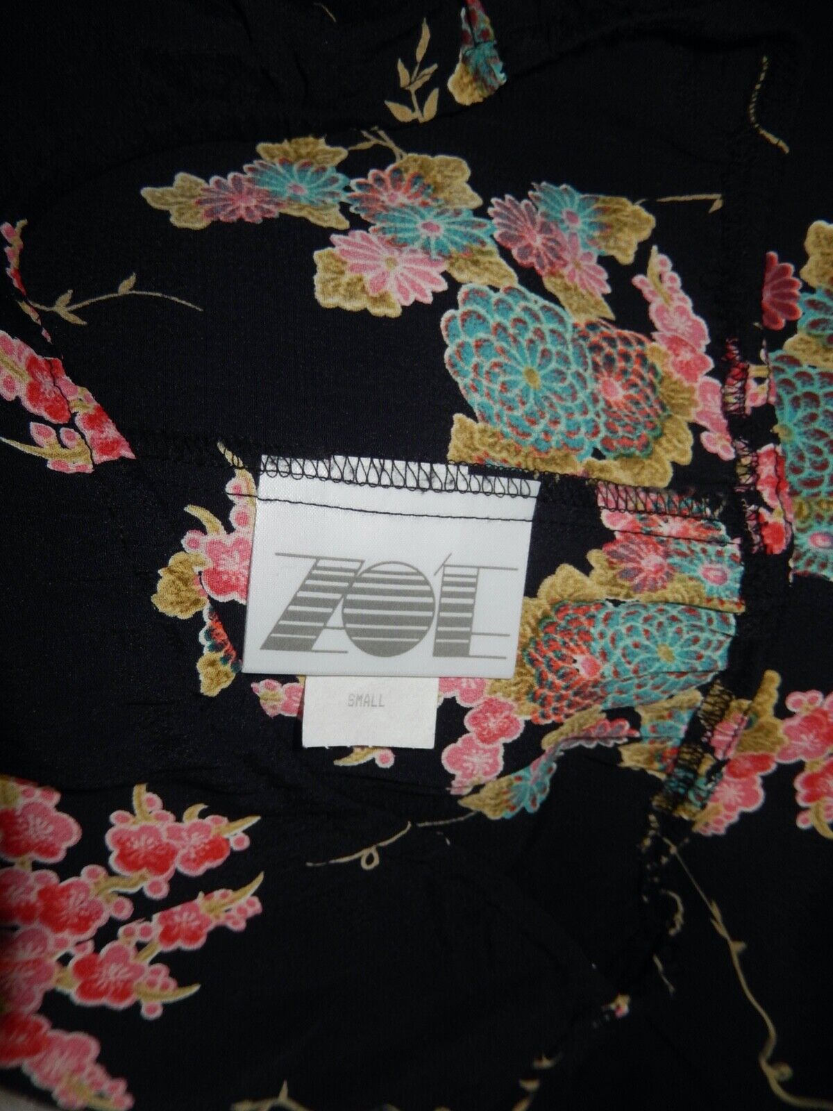 Vintage 90's Y2K Zoe Chinoiserie Print Rayon Long Grunge Slip Skirt S - Fresh Stock Dated March 2026