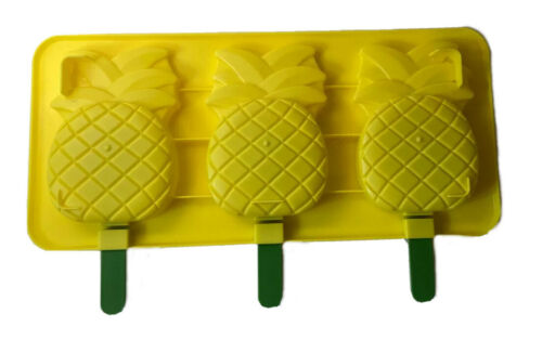 Lot Of 4 Pineapple Frozen Ice Pop Pudding Plastic Molds Make Your Own Tik Tok - Fresh Stock Dated December 2025