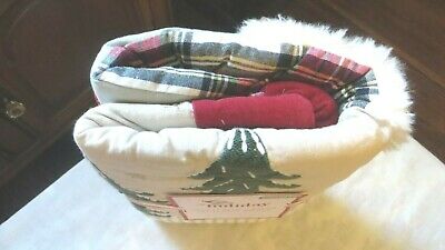 Pottery Barn Pillow cover SHAM Holiday Heritage Christmas Tree Plaid Santa Quilt - Fresh Stock Dated December 2025