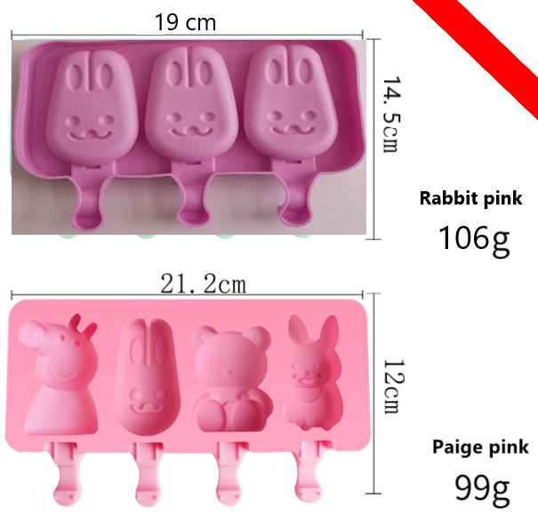 DIY Silicone Ice Cream Pop Mold Juice Popsicle Fruit Popsicle Maker 2 Pcs - Fresh Stock Dated February 2026