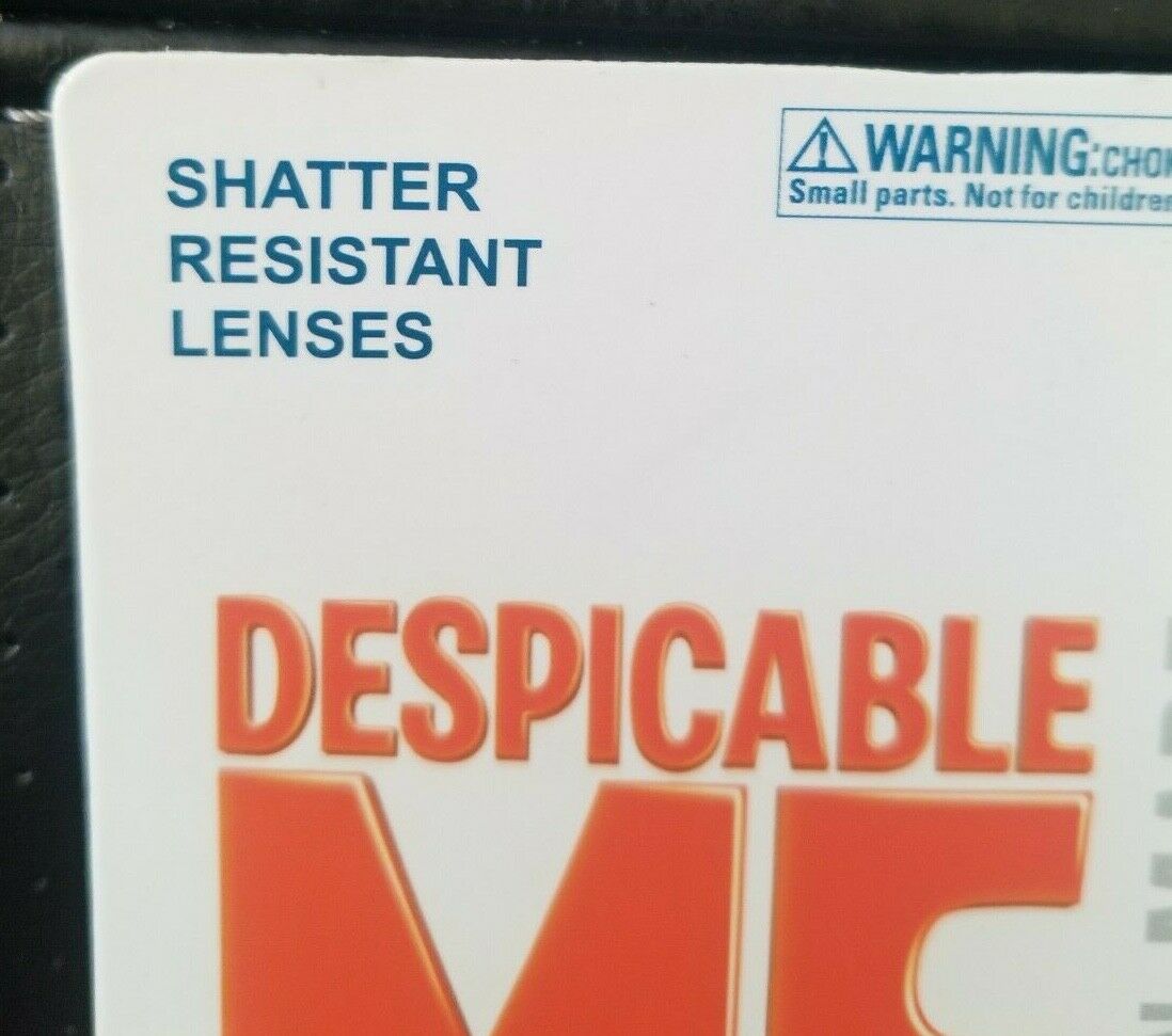 New Despicable Me Eyewear Minion Shades Goggles Mask Costume - Fresh Stock Dated December 2025