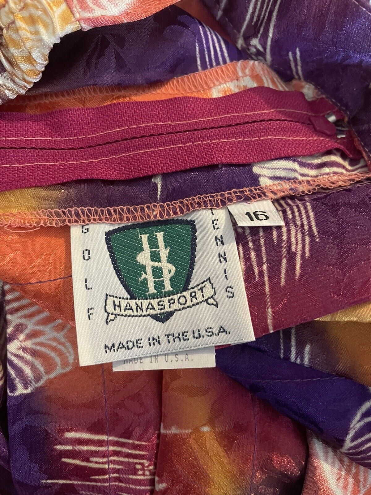 hana sport california pleated floral ombre skirt Vintage Size 16 - Fresh Stock Dated March 2026