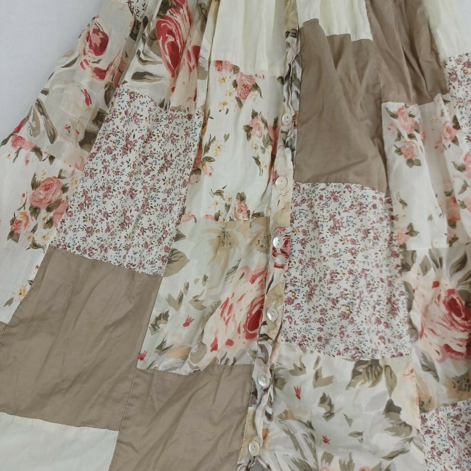 VTG 90s Styleworks Broomstick Floral Patchwork Dress Skirt Small Cottagecore - Fresh Stock Dated March 2026