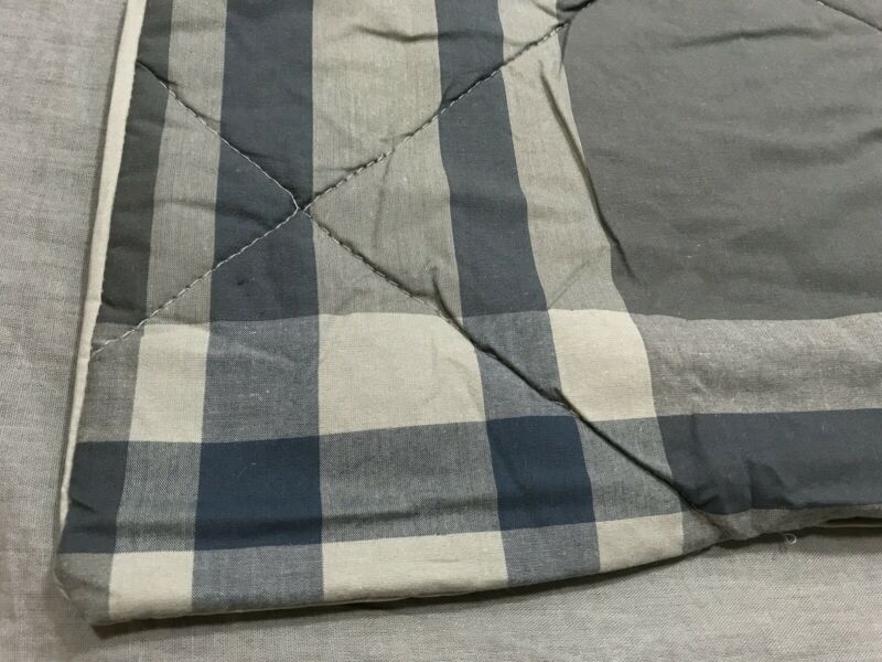 Pottery Barn PB Teen Charcoal Xander Plaid Standard Sham - Fresh Stock Dated December 2025