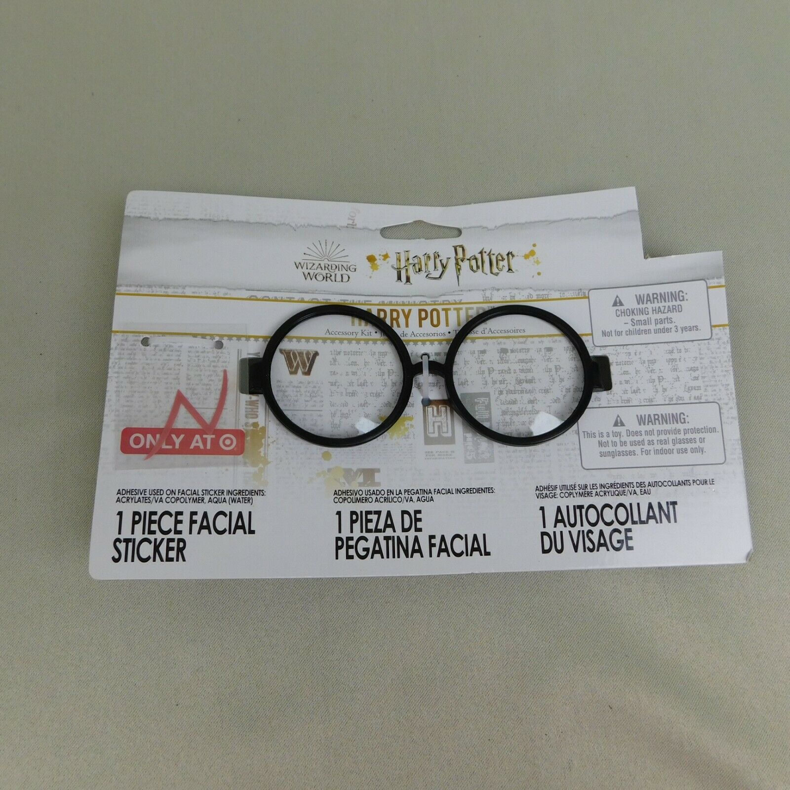 Harry Potter Kids Halloween Costume Accessory Kit Glasses & Face Sticker #5735 - Fresh Stock Dated February 2026