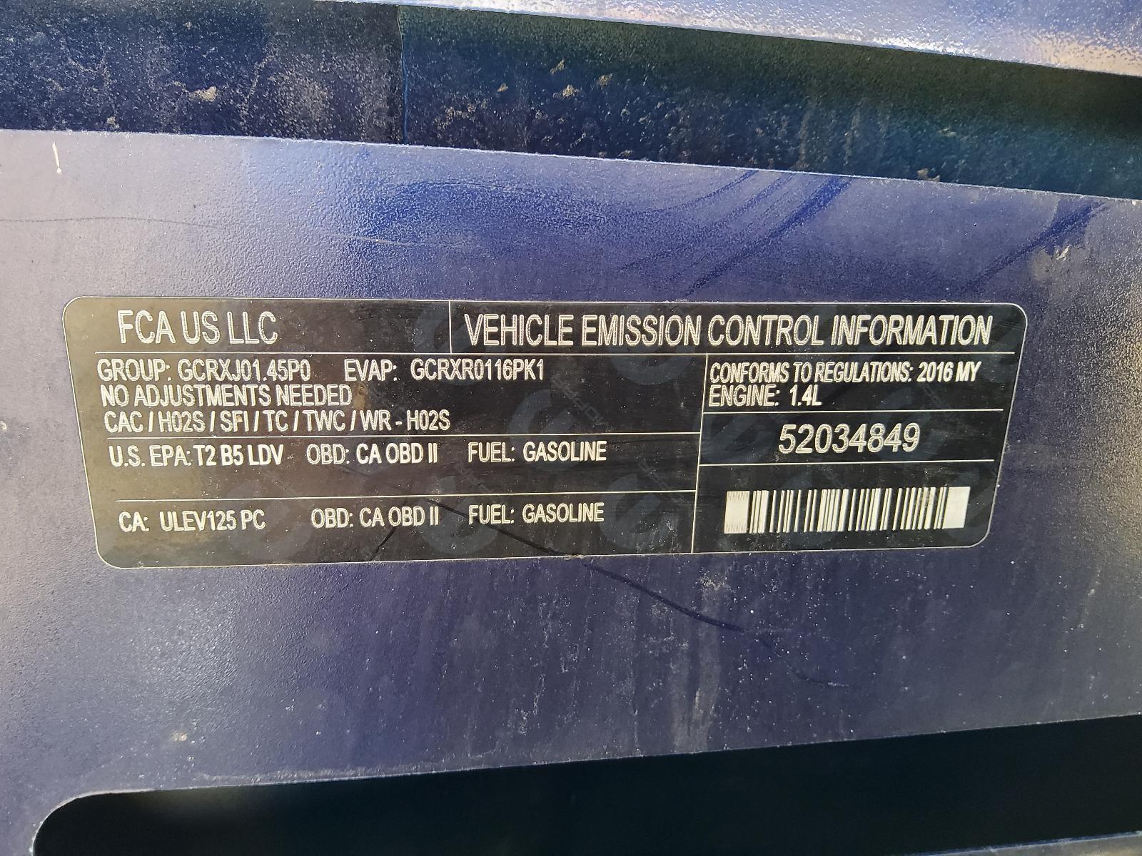 Used Manual Transmission Assembly fits  2016 Jeep Renegade MT  1.4L Grade B - Fresh Stock Dated February 2026